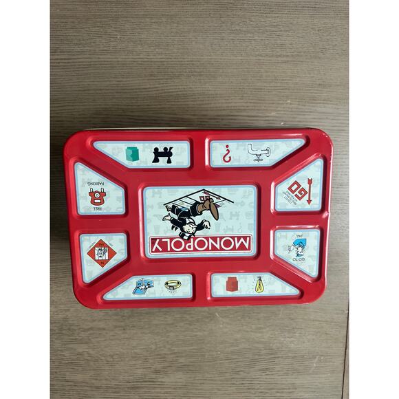 Extremely Rare Hasbro Monopoly Popcorn Tin Toy Chest 1998 Vintage Large 13x9x7" - Picture 5 of 12
